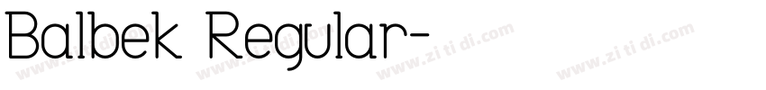 Balbek Regular字体转换